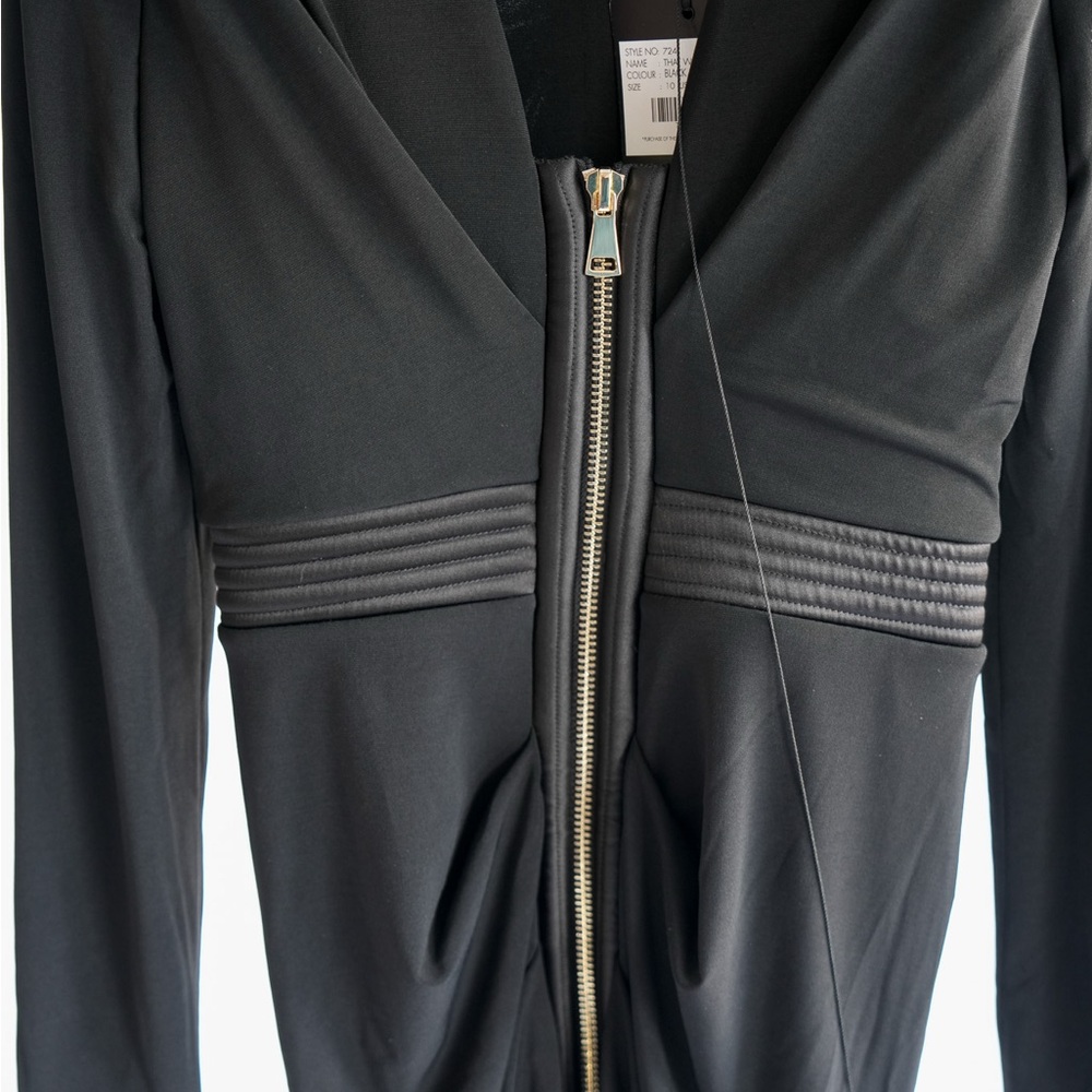 NWT ZHIVAGO Black Dress with Zipper Detail - Picture 6 of 13